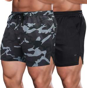 Nuevos pantalones cortos deportivos de verano para hombre, joggers de gimnasio de malla suelta para culturismo, ajuste informal antiarrugas para Fitness al aire libre, uso en la playa - Product Image 4