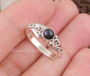 Vente en gros de bijoux en argent sterling 925, onyx noir naturel, design bohème classique, en filigrane, unisexe, mode mariage - Product Image 4