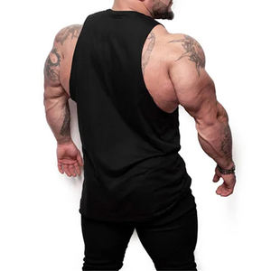 Venta al por mayor de ropa deportiva transpirable Hombres Stringer Tank Top Culturismo Algodón y Spandex Mezcla Causal Hombres Tank Tops - Product Image 5