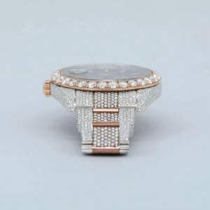 Custom Moissanite Business Coin <b>Watch</b> with Glass Dial and Stainless Steel Band for Resell - Product Image 3