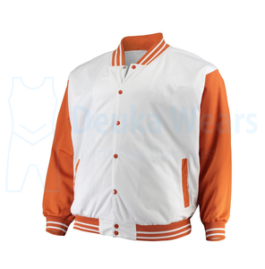 Chaquetas de Béisbol de Invierno Transpirables con Forro, MOQ Bajo, Talla Personalizable, Mangas de Cuero Juveniles, Chaqueta Universitaria para Deportes al Aire Libre - Product Image 5