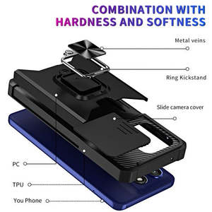 Custodia Magnetica con Cavalletto e Copriobiettivo Scorrevole per Motorola G Power 2026 G Power 2025 con Slot per Carte - Product Image 2