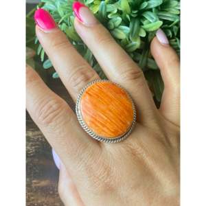 Bague en or rose plaqué or avec incrustation en argent sterling et pierre précieuse naturelle, taille 10.5, cadeau pour elle - Product Image 2