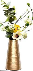 Iron Metal Vase Round Shape in <b>Golden</b> Color for Home and <b>Wedding</b> Decor Elegant Home <b>Decoration</b> Items for Living Room - Product Image 3