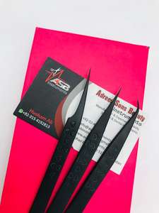 Professional Black Heart-Engraved Stainless Steel <b>Eyelash</b> Extension Tweezers Sustainable Beauty <b>Applicator</b> Strong Grip Pointed - Product Image 4