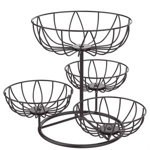 Highest Quality Manufacturer From India Custom Iron or Steel Fruit Bowls Basket Boat Shaped Metal Storage Wire Mesh Baskets - Product Image 3