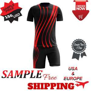 Uniforme de Fútbol Unisex de Manga Corta para Adultos, 100% Poliéster, Impresión de Logotipo Personalizado, Nombre del Equipo, Ropa Deportiva de Alta Calidad para Exteriores, OEM - Product Image 6