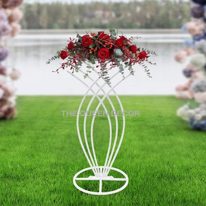 La forma única de Metal de hierro más vendida, decoración de plantas de boda con acabado negro, cartón de aluminio, nuevo estilo - Product Image 2