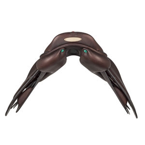 Selle de course équestre robuste de haute qualité, nouveau style western, pour saut d'obstacles, en cuir, arbre en bois, respirante, avec ferrures en laiton - Product Image 3