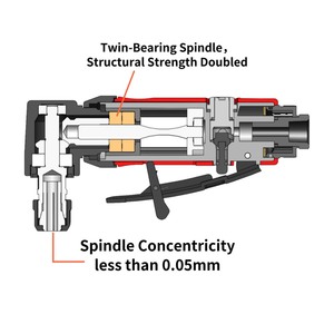 Amoladora Neumática Angular de 18,000 RPM y 0.5 HP MA-210, OEM Personalizado con 1 Año de Garantía y Entrada de Aire de 1/4NPT - Product Image 4