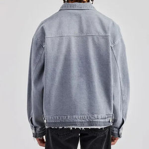 Nouvelle veste en jean décontractée à col montant, vêtements de travail décontractés, vêtements supérieurs pour hommes, veste printemps et automne - Product Image 2