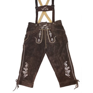 Antiarrugas Ligero Personalizado Hombres Hasta la rodilla Transpirable Lederhosen Cintura alta Alemán Rodilla Lederhosen - Product Image 5