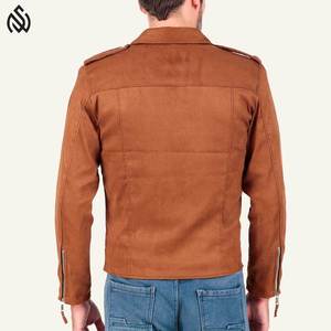 2025 Top trending Men Suede Jacket Top Vintage Look Camel Skin Made Winter Fabric Men chaqueta de invierno - Product Image 3