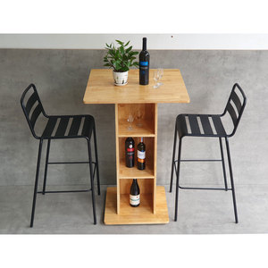CBCF284 <b>Bar</b> Furniture Combo Set 70x70cm Square <b>Bar</b> <b>Table</b> <b>and</b> 2 Iron <b>Bar</b> <b>Stools</b> - Product Image 3