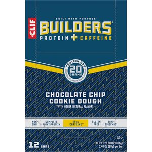 CLIF <b>BUILDERS</b> + Caffeine Protein Bars - Chocolate Chip Cookie Dough Flavor 2.4 oz. (12 Pack) - Product Image 3