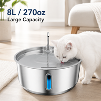 8L Steckbarer Katzenbrunnen mit großer Kapazität, automatischer Wasserspender für mehrere Katzen und Hunde, OEM ODM