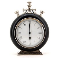 Fil d'acier métal cuivre antique cadran noir Grand Central Station Train Table Desk Clock 6X2X8 Inch home office decoration