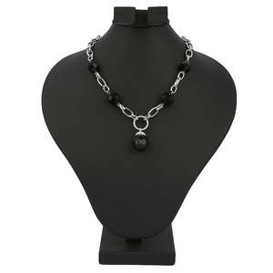 Women's Fancy Chain <b>Locket</b> - Black - Product Image 2
