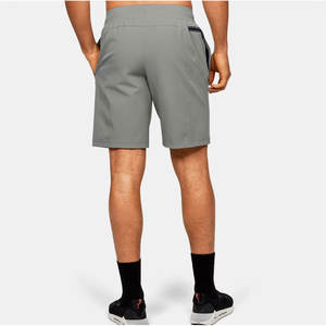 High Quality Custom Logo Summer Pocket Double <b>Layer</b> Men's Fitness Mesh Shorts 6XL Size Solid Pattern Polyester Gym Shorts - Product Image 3