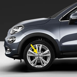 Adesivi per Copriruota 3D di Alta Qualità con Logo Fiat Nero, 4 Pezzi, Diametro 58mm, in Fibra di Carbonio e Materiale ABS per Interni Auto - Product Image 3