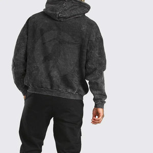 Algodón Poliéster Hecho Sudaderas con capucha de lavado ácido de alta calidad Adultos Ropa al aire libre Hombres Sudaderas con capucha de lavado ácido - Product Image 6