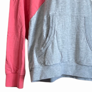 Jersey informal rosa y gris para mujer, ropa de calle, jersey de lana de algodón transpirable, Sudadera con capucha, Top - Product Image 4