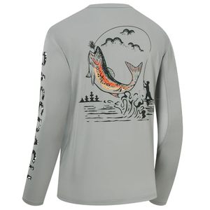 Camisa de Pesca para Hombre, Negra, Personalizada de Fábrica, Transpirable, UPF 50, 100% Poliéster, Tallas Grandes, Marca New Journey, Servicio OEM - Product Image 1