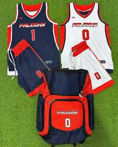 Ensemble de maillots de basket-ball sublimés personnalisés, dégradé brun et blanc, col en V, sans manches, respirant, en maille, uniforme unisexe pour adultes - Product Image 6