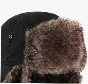 Sombrero para invierno Gorro de invierno Mujeres Hombres Unisex Fleece Trapper Hat Frío a prueba de viento Forrado Casual Trapper - Product Image 2