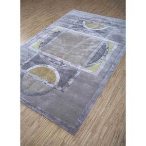 Tapis Caliedo en laine et viscose tufté à la main, motif géométrique gris et noir, pour la maison, le couloir, la chambre, épaisseur 10 mm, pour adolescents - Tnq-3216 - Product Image 2