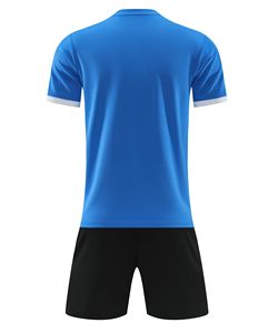 ชุดฟุตบอลแบบขายส่ง ชุดฟุตบอลโพลีเอสเตอร์ แห้งเร็ว พิมพ์ลายแบบซับลิเมชั่น เสื้อเจอร์ซีย์ระบายอากาศ กางเกงขาสั้น รับผลิตแบบ OEM  ออกแบบลายด้านหน้าได้ - Product Image 2