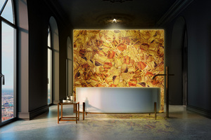 Comptoirs de cuisine et salle de bain sur mesure Prime Core en quartz Calacatta, prédécoupés pour projets hôteliers, garantie 1 an - Product Image 1