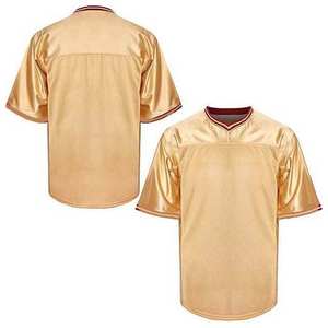 Maillot de football américain personnalisé en gros, nom et numéro de l'équipe, pour adultes, 100 % polyester respirant, manches courtes, col en V, UPF 50 UV - Product Image 2
