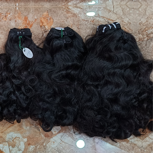 Paquetes a granel de templo indio Remy sin pegamento | Extensiones de cabello humano sin procesar | Cabello de trama de estilo ondulado al por mayor - Product Image 6