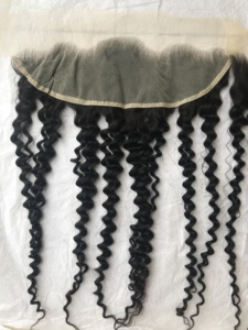 Vison brésilien vierge cheveux humains Extensions, vente en gros cuticule brute alignée Deep Curly 13x4 Transparent Hd Lace Frontal Hair - Product Image 4