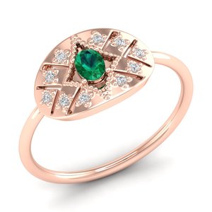 Bague REYES de luxe en argent sterling 925 avec moissanite VVS et émeraude pour femme, cadeau idéal pour un anniversaire de mariage, bijoux en gros - Product Image 2