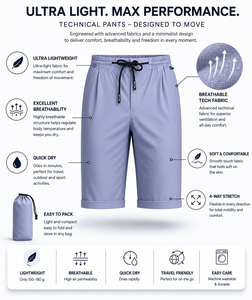 Men's Beige Drawstring Pants Solid Color Breathable Regular Fit Short Length Leisure Bottoms Summer Wear - Product Image 4