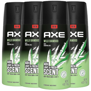 AXE Wild Bamboo Déodorant en spray pour le corps pour hommes 48h Protection contre les odeurs Huiles essentielles Déodorant sans aluminium Spray pour le corps 4 oz Lot de 4 - Product Image 6