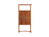 Paravent pliant en teck de style Japandi minimaliste, design moderne et durable pour salon et usage domestique