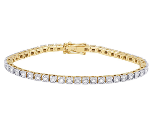 925 Sterling Silver Gold Plated Iced Out Moissanite <b>Tennis</b> <b>Bracelet</b> Timeless Design <b>Fashion</b> Jewelry for Party Wedding Gift - Product Image 1