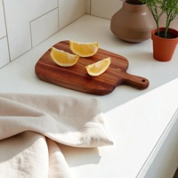 Handgemaakte elegante snijplank van mango-acaciahout, prachtig fruitkunstwerk, duurzaam keukengerei, vaatwasserbestendig.