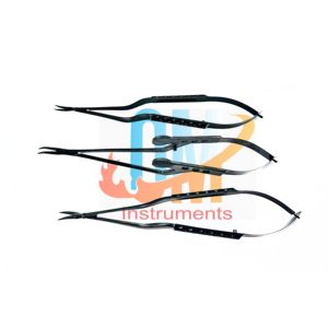 Juego de 3 Tijeras Microquirúrgicas Premium Tipo Kamiyama, Neurocirugía, Acero Inoxidable con Recubrimiento de Plasma Negro, Mango de Resorte, Autoclave, Alemanas - Product Image 3