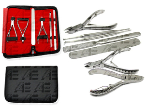 Podologie 7 pièces d'instruments de chiropodie en acier inoxydable, lame incurvée, outils professionnels de soin des ongles, pinces à ongles durables - Product Image 3