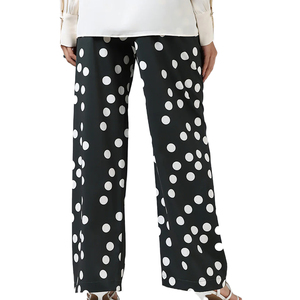 Flared Style Custom All Over Printed Young Ladies Formal Trousers Good Quality Comfortable <b>Pants</b> For Women From BD Supplier - Product Image 2