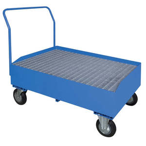 Tanque de Recolección de Líquidos Elevable con Montacargas de 248 Litros, con Cuatro Ruedas y Asa para Uso Industrial - Product Image 1