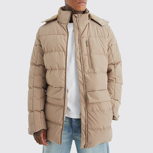 Veste matelassée unisexe personnalisée pour la saison hivernale, 100% polyester, style bulle, taille plus, tissu en toile pour hommes - Product Image 1