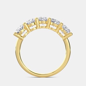 หินห้ารูปไข่ที่สวยงามตัด CVD HPHT Lab ปลูกเพชรครึ่งนิรันดร์แหวนแต่งงานที่ดีเยี่ยมตัดของขวัญที่น่าตื่นตาตื่นใจสําหรับเธอ - Product Image 3