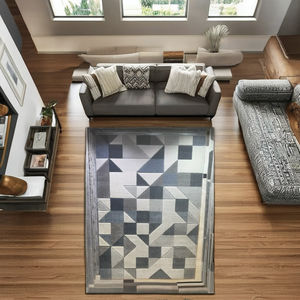 Dernier moderne boucle Pile SHAGGY tapis tapis lavable Floral carré Design rembourré mousse adolescents enfants maison usage extérieur tissé - Product Image 2