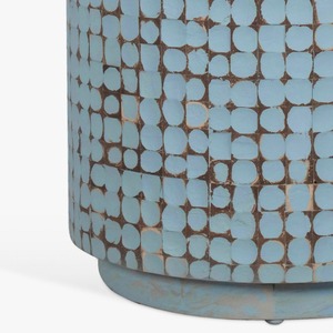 Mesa auxiliar moderna hecha a mano con incrustaciones de concha de coco, mesa decorativa elegante para decoración de sala de estar y dormitorio - Product Image 6