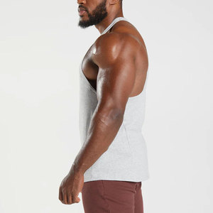 Camiseta sin mangas de entrenamiento para hombre con logotipo personalizado, diseña tu propia camiseta sin mangas con tirantes musculosos para gimnasio y fitness con logotipo personalizable - Product Image 3